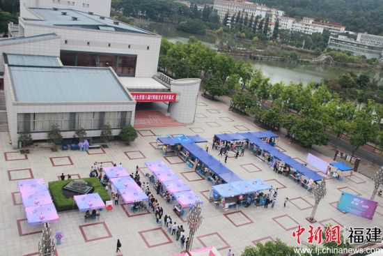 图为航拍镜头下的IT文化节开幕式 连榕榕摄